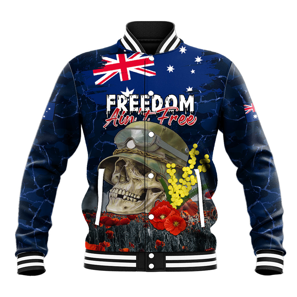 Australia ANZAC Day Baseball Jacket Freedom Ain't Free