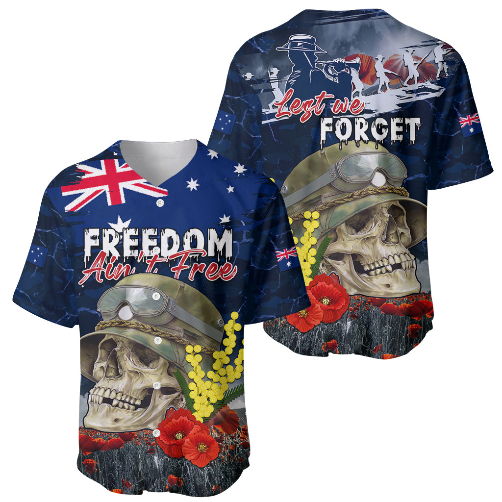 Australia ANZAC Day Baseball Jersey Freedom Ain't Free