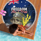 Australia ANZAC Day Beach Blanket Freedom Ain't Free