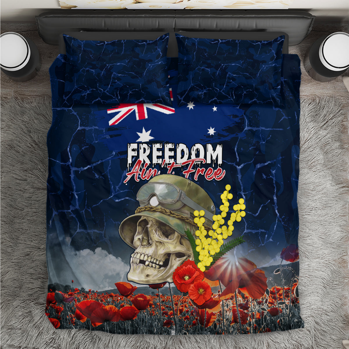 Australia ANZAC Day Bedding Set Freedom Ain't Free