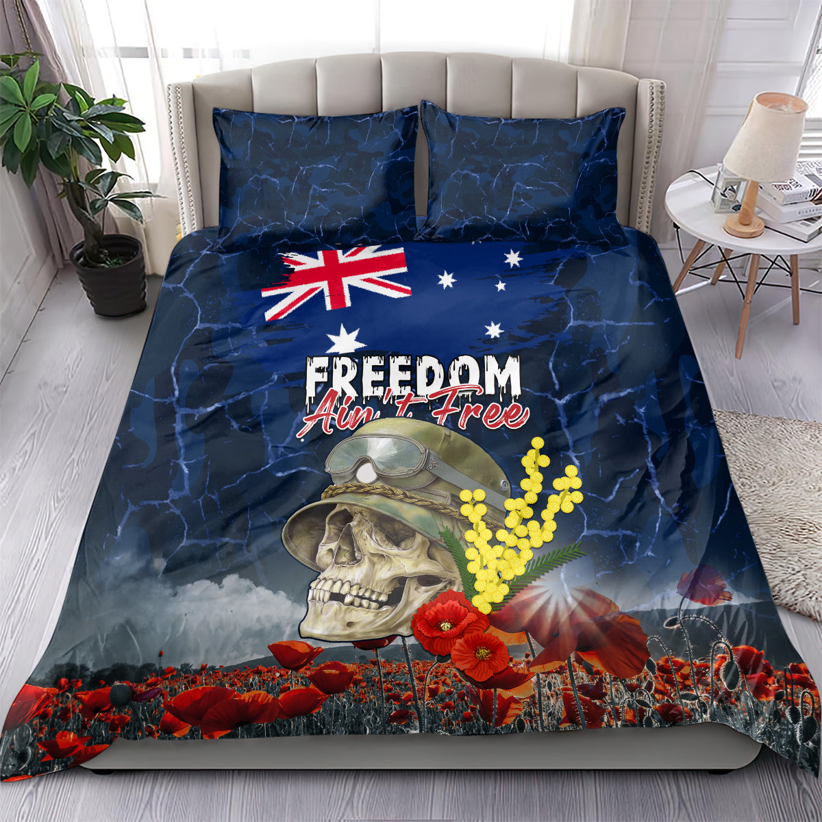 Australia ANZAC Day Bedding Set Freedom Ain't Free
