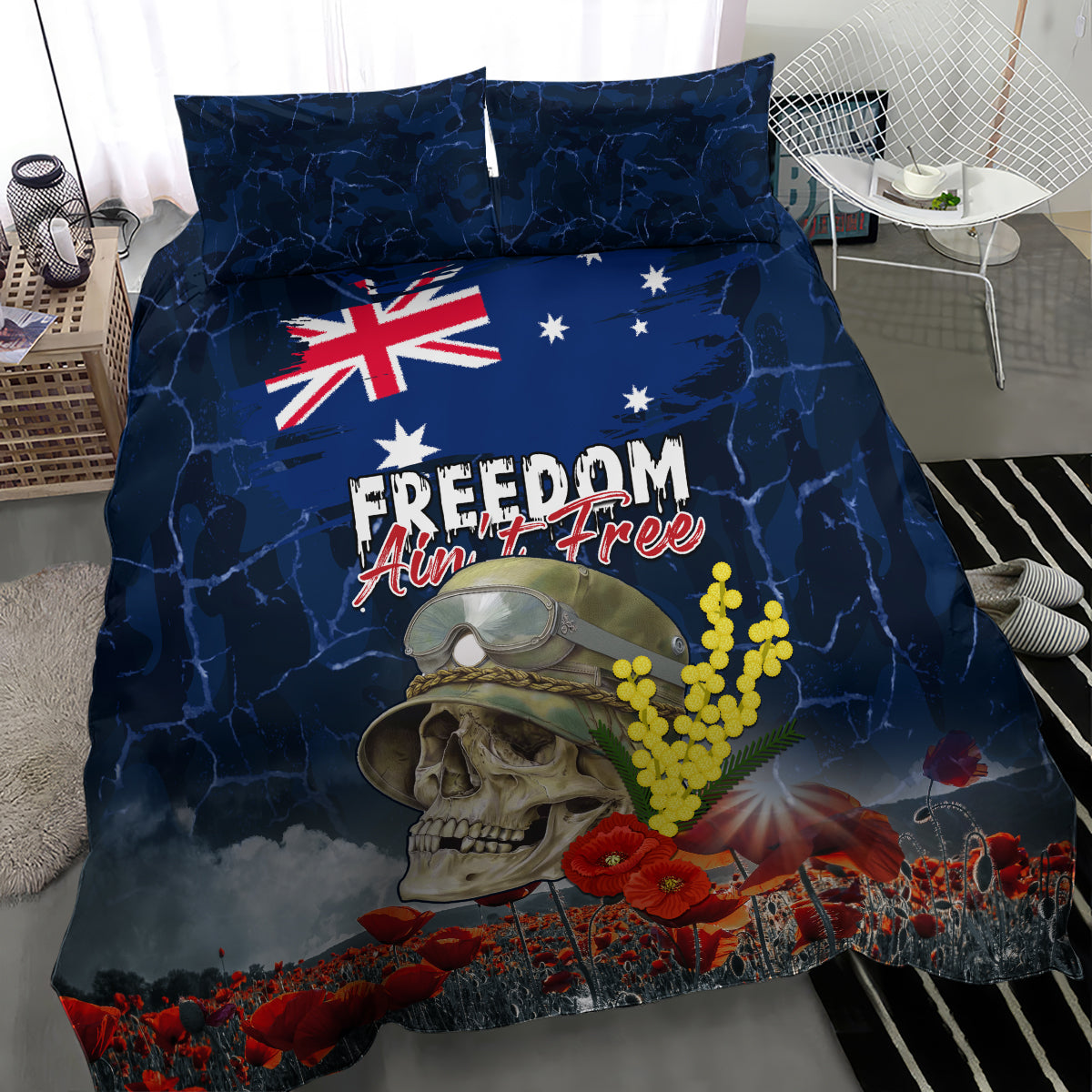 Australia ANZAC Day Bedding Set Freedom Ain't Free