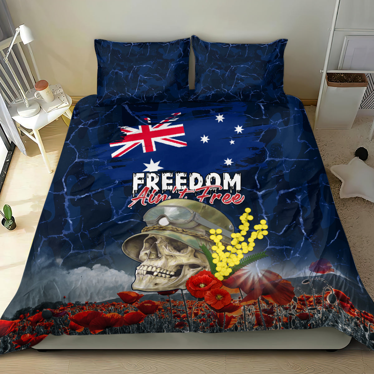 Australia ANZAC Day Bedding Set Freedom Ain't Free