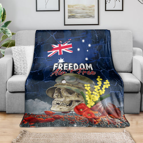 Australia ANZAC Day Blanket Freedom Ain't Free