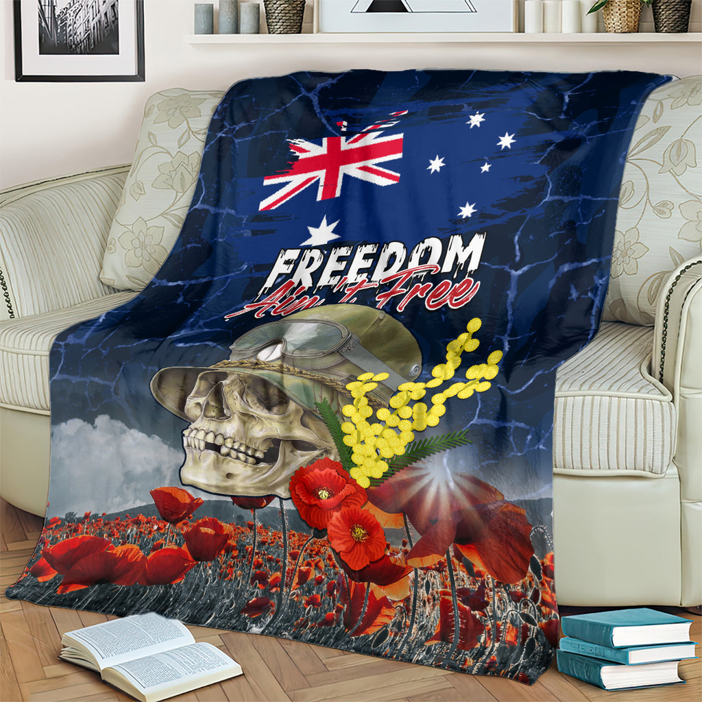 Australia ANZAC Day Blanket Freedom Ain't Free
