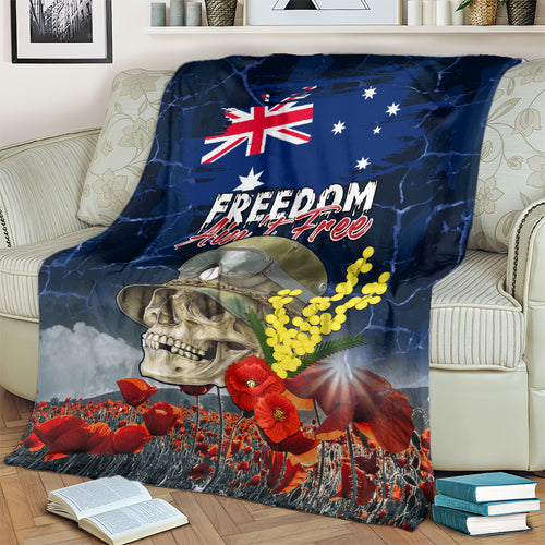 Australia ANZAC Day Blanket Freedom Ain't Free