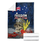 Australia ANZAC Day Blanket Freedom Ain't Free