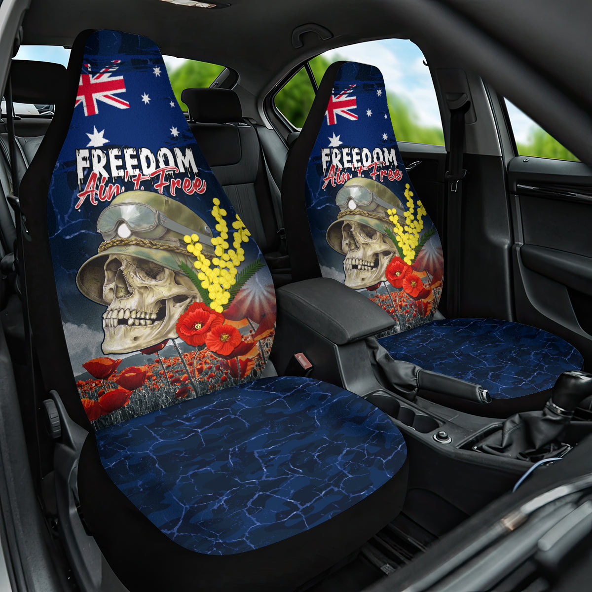 Australia ANZAC Day Car Seat Cover Freedom Ain't Free