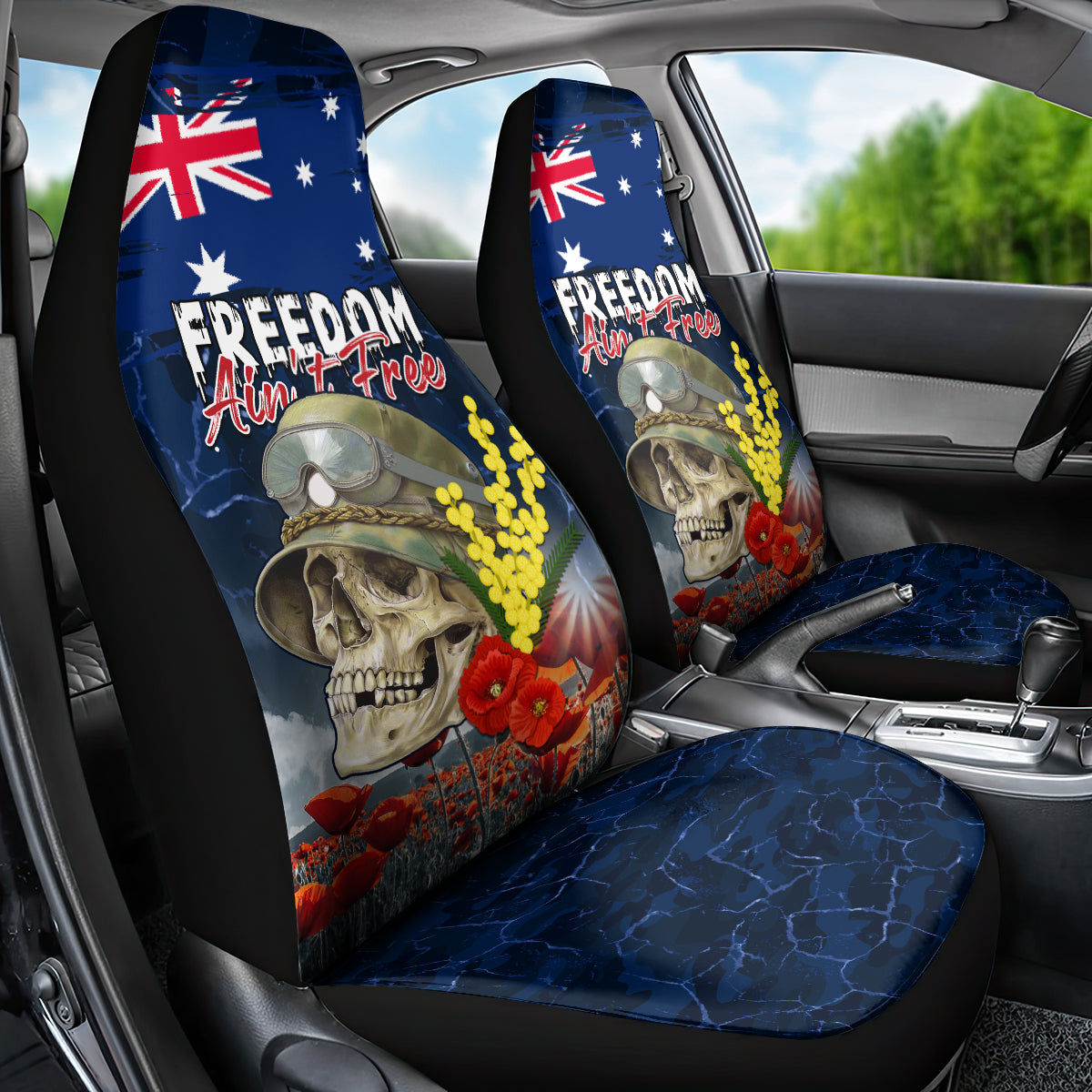 Australia ANZAC Day Car Seat Cover Freedom Ain't Free