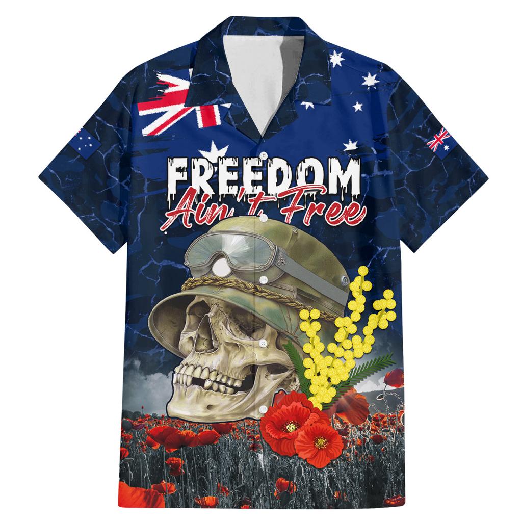 Australia ANZAC Day Family Matching Mermaid Dress and Hawaiian Shirt Freedom Ain't Free