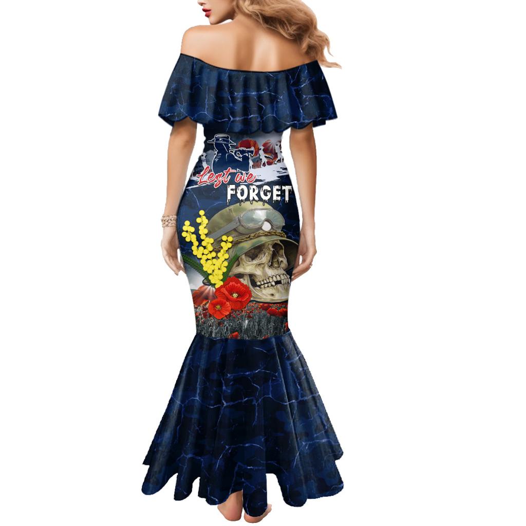 Australia ANZAC Day Family Matching Mermaid Dress and Hawaiian Shirt Freedom Ain't Free