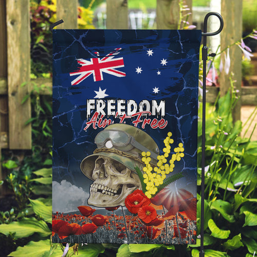 Australia ANZAC Day Garden Flag Freedom Ain't Free