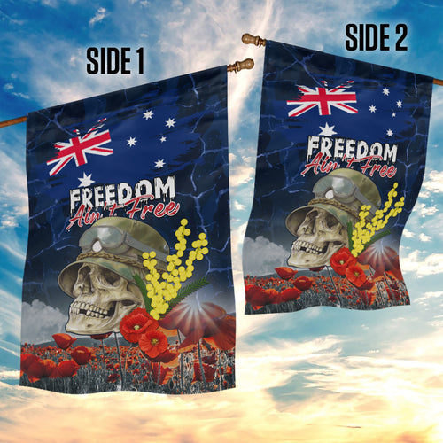 Australia ANZAC Day Garden Flag Freedom Ain't Free