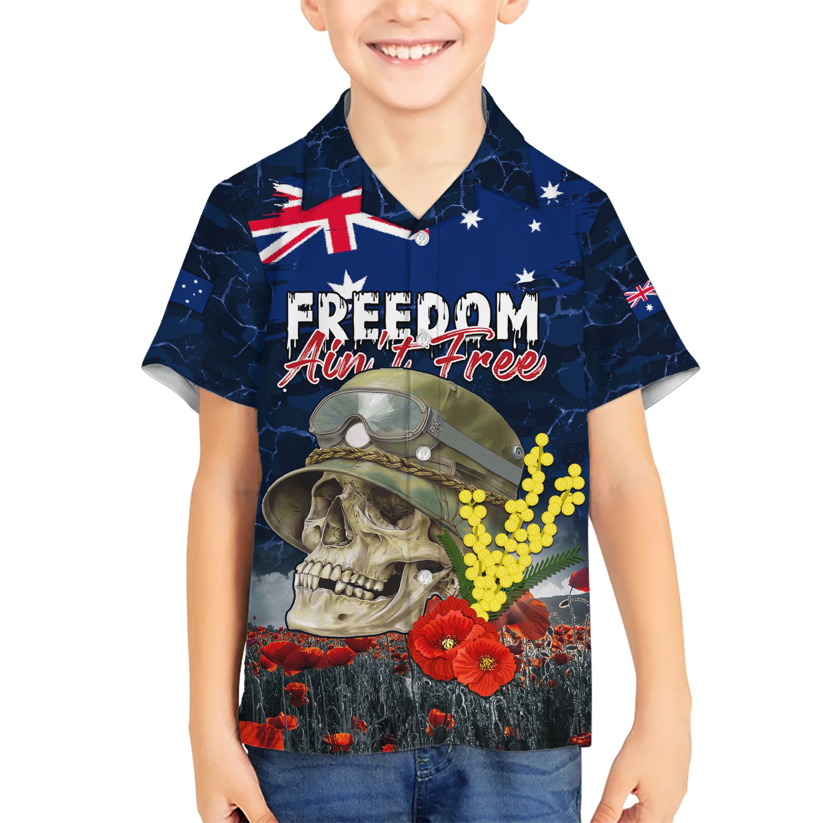 Australia ANZAC Day Hawaiian Shirt Freedom Ain't Free