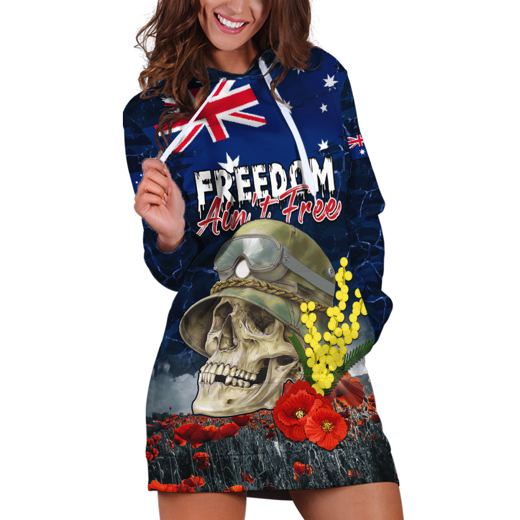 Australia ANZAC Day Hoodie Dress Freedom Ain't Free