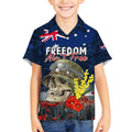 Australia ANZAC Day Kid Hawaiian Shirt Freedom Ain't Free