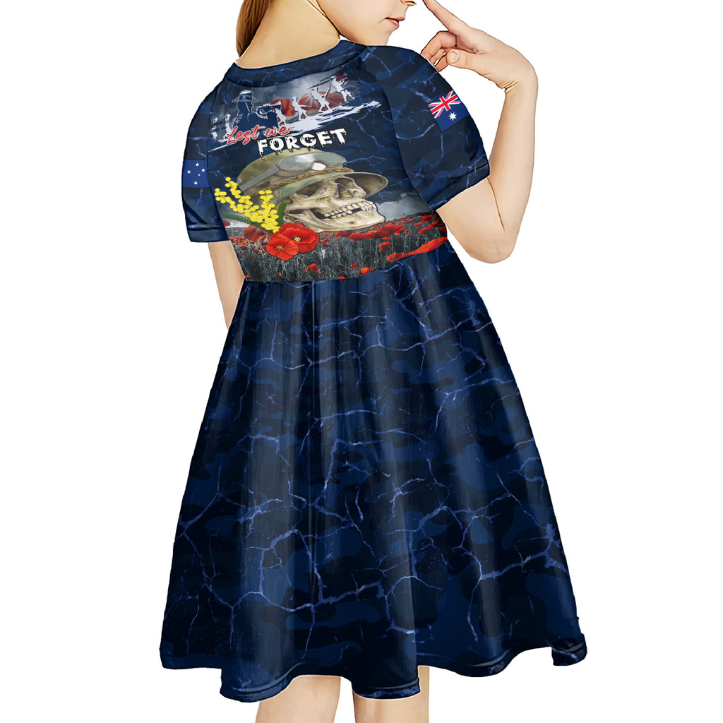 Australia ANZAC Day Kid Short Sleeve Dress Freedom Ain't Free