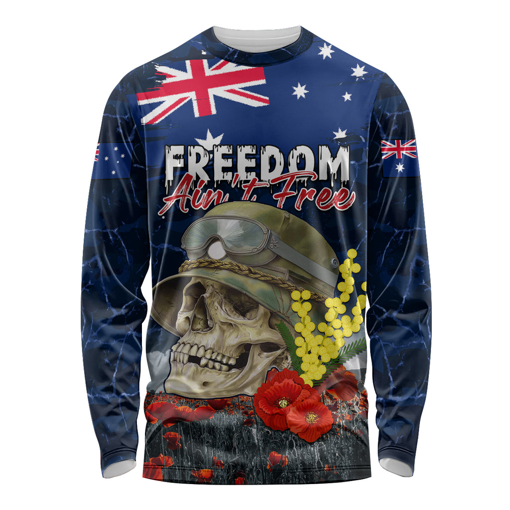 Australia ANZAC Day Long Sleeve Shirt Freedom Ain't Free
