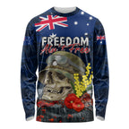 Australia ANZAC Day Long Sleeve Shirt Freedom Ain't Free