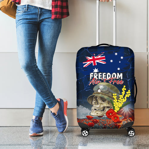 Australia ANZAC Day Luggage Cover Freedom Ain't Free