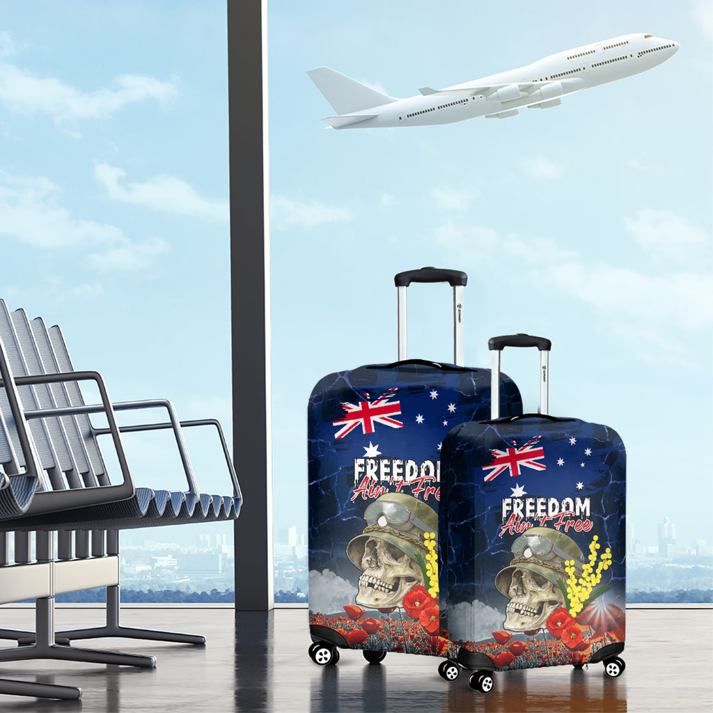 Australia ANZAC Day Luggage Cover Freedom Ain't Free