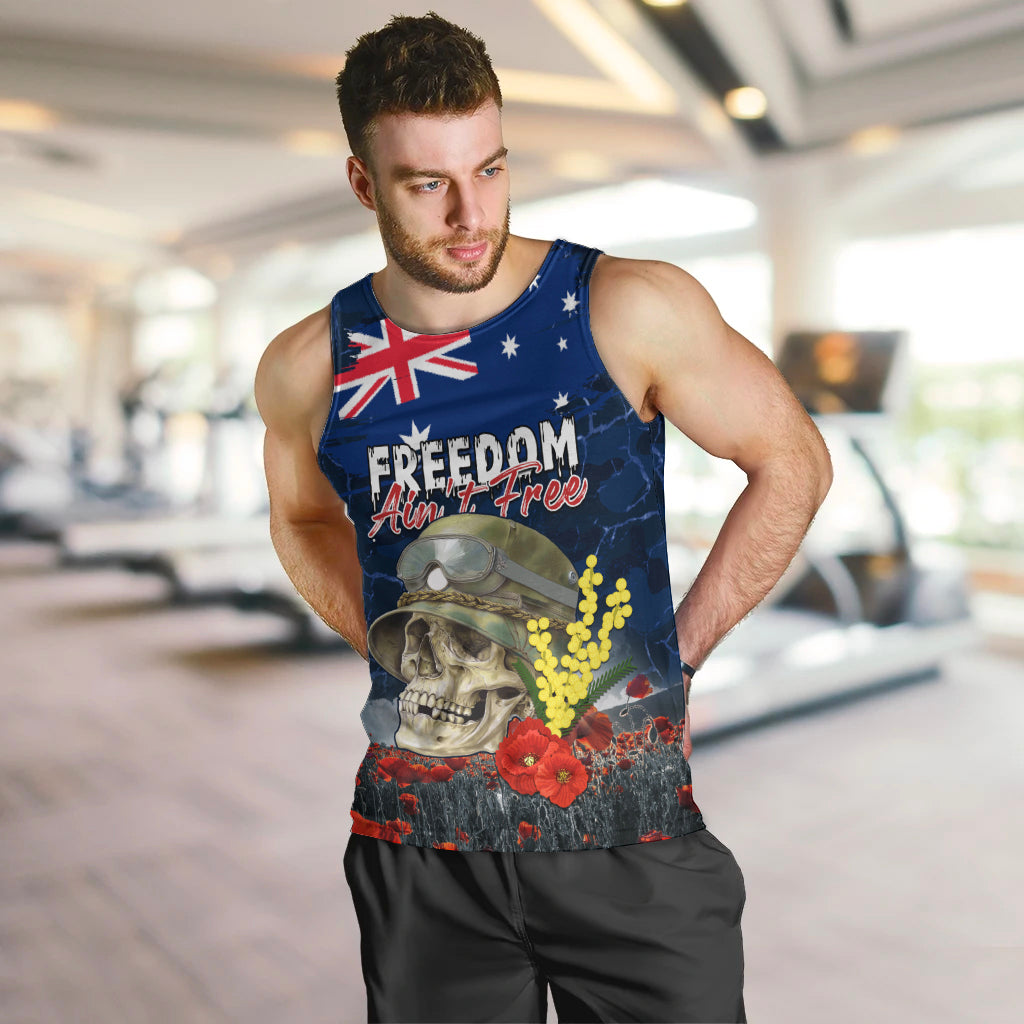 Australia ANZAC Day Men Tank Top Freedom Ain't Free