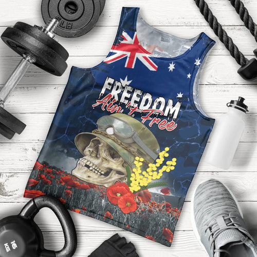 Australia ANZAC Day Men Tank Top Freedom Ain't Free
