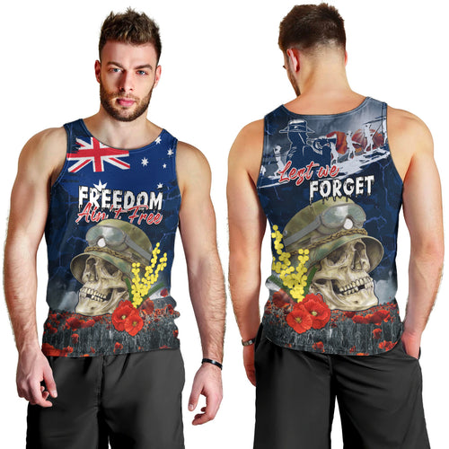 Australia ANZAC Day Men Tank Top Freedom Ain't Free