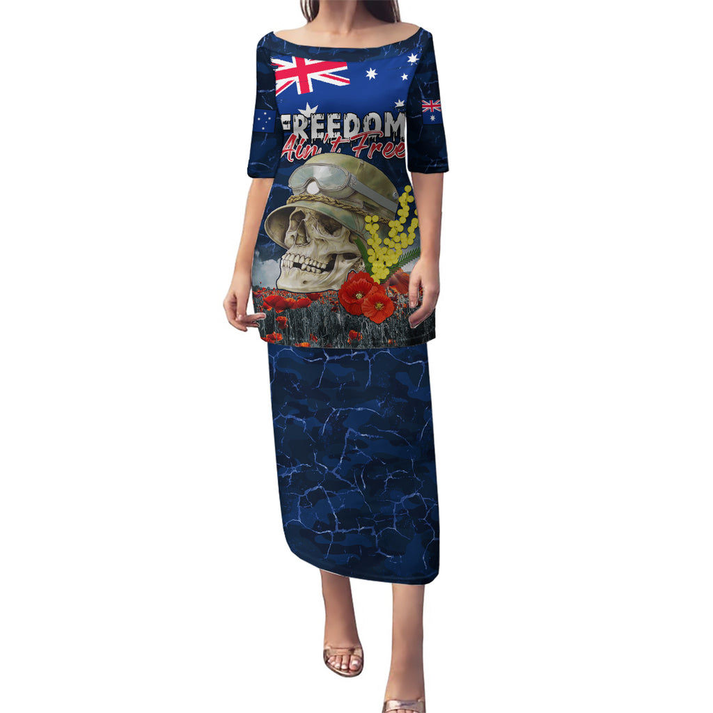 Australia ANZAC Day Puletasi Freedom Ain't Free
