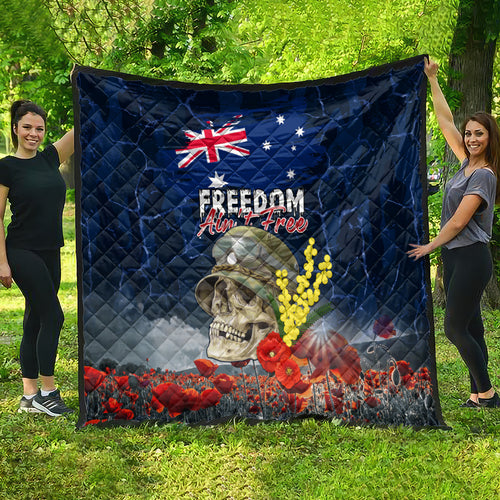 Australia ANZAC Day Quilt Freedom Ain't Free