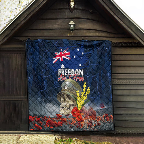 Australia ANZAC Day Quilt Freedom Ain't Free