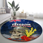 Australia ANZAC Day Round Carpet Freedom Ain't Free