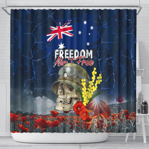 Australia ANZAC Day Shower Curtain Freedom Ain't Free