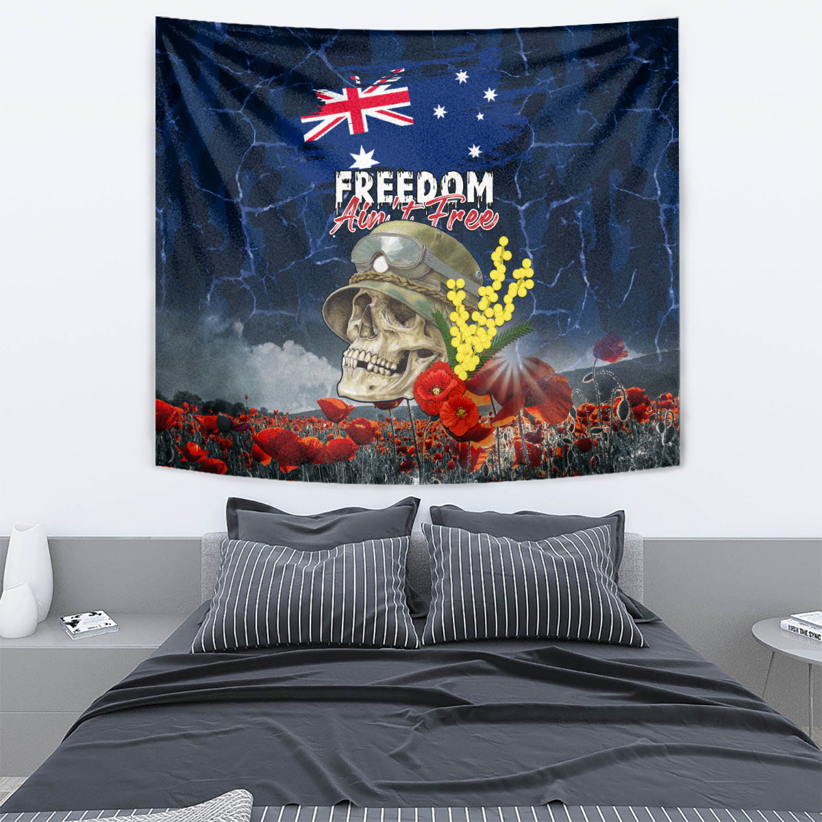 Australia ANZAC Day Tapestry Freedom Ain't Free