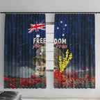 Australia ANZAC Day Window Curtain Freedom Ain't Free