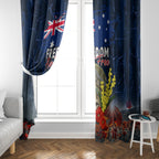 Australia ANZAC Day Window Curtain Freedom Ain't Free