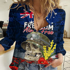 Australia ANZAC Day Women Casual Shirt Freedom Ain't Free