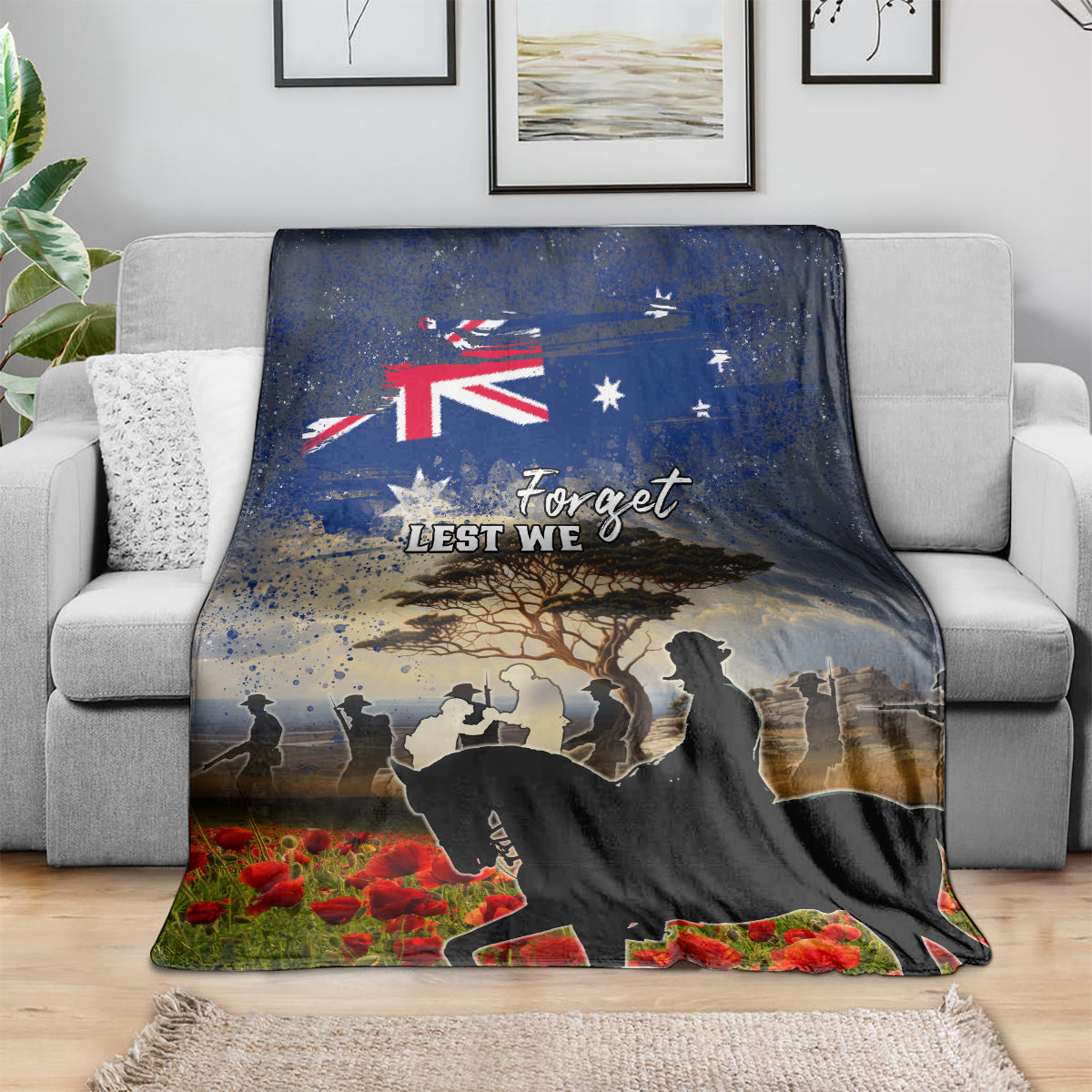 Australia ANZAC Day Blanket The Lonesome Pine