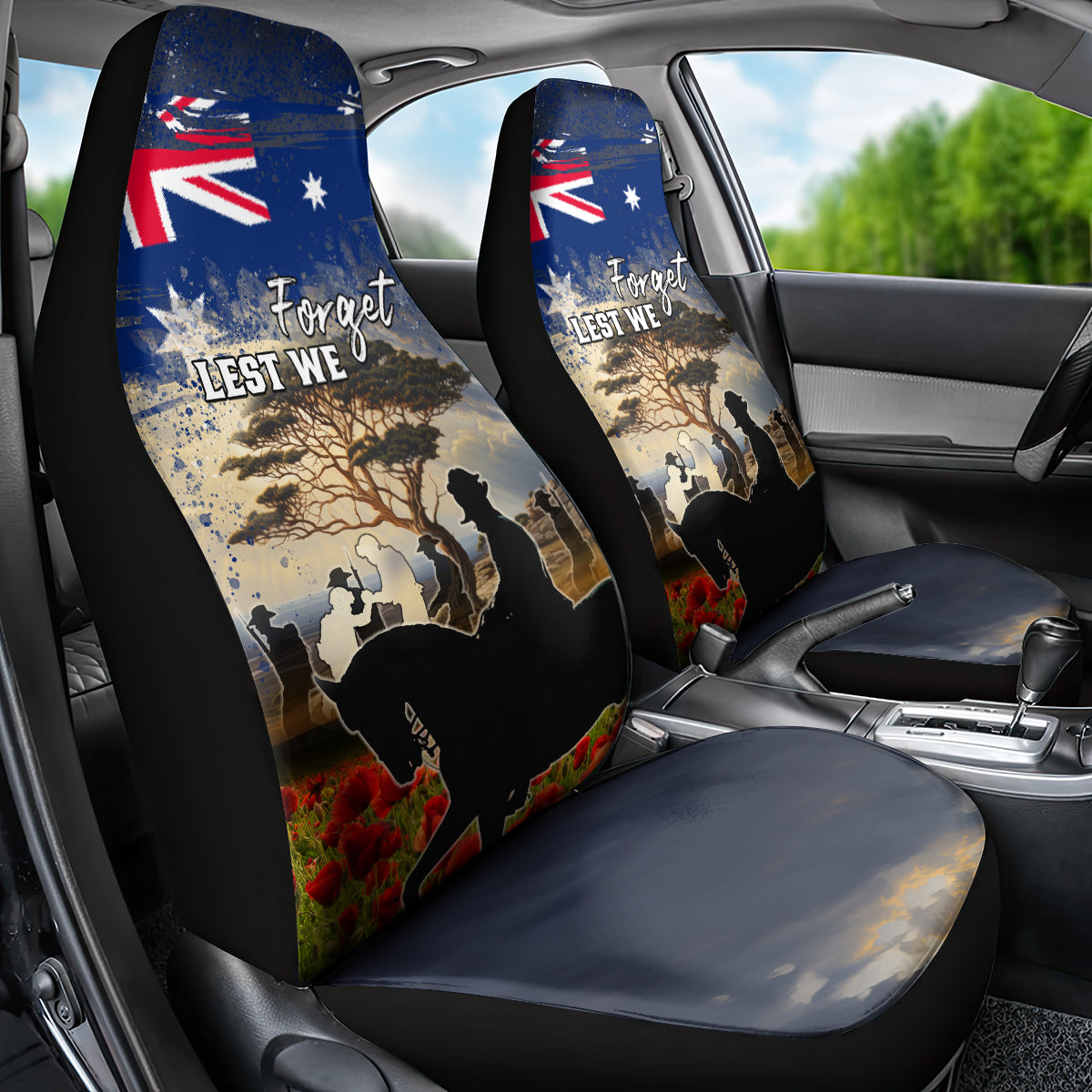 Australia ANZAC Day Car Seat Cover The Lonesome Pine
