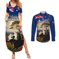 Australia ANZAC Day Couples Matching Summer Maxi Dress and Long Sleeve Button Shirt The Lonesome Pine