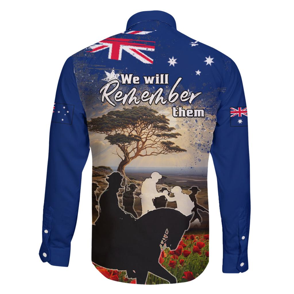 Australia ANZAC Day Family Matching Long Sleeve Bodycon Dress and Hawaiian Shirt The Lonesome Pine