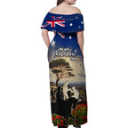 Australia ANZAC Day Family Matching Off Shoulder Maxi Dress and Hawaiian Shirt The Lonesome Pine