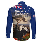 Australia ANZAC Day Family Matching Off Shoulder Short Dress and Hawaiian Shirt The Lonesome Pine