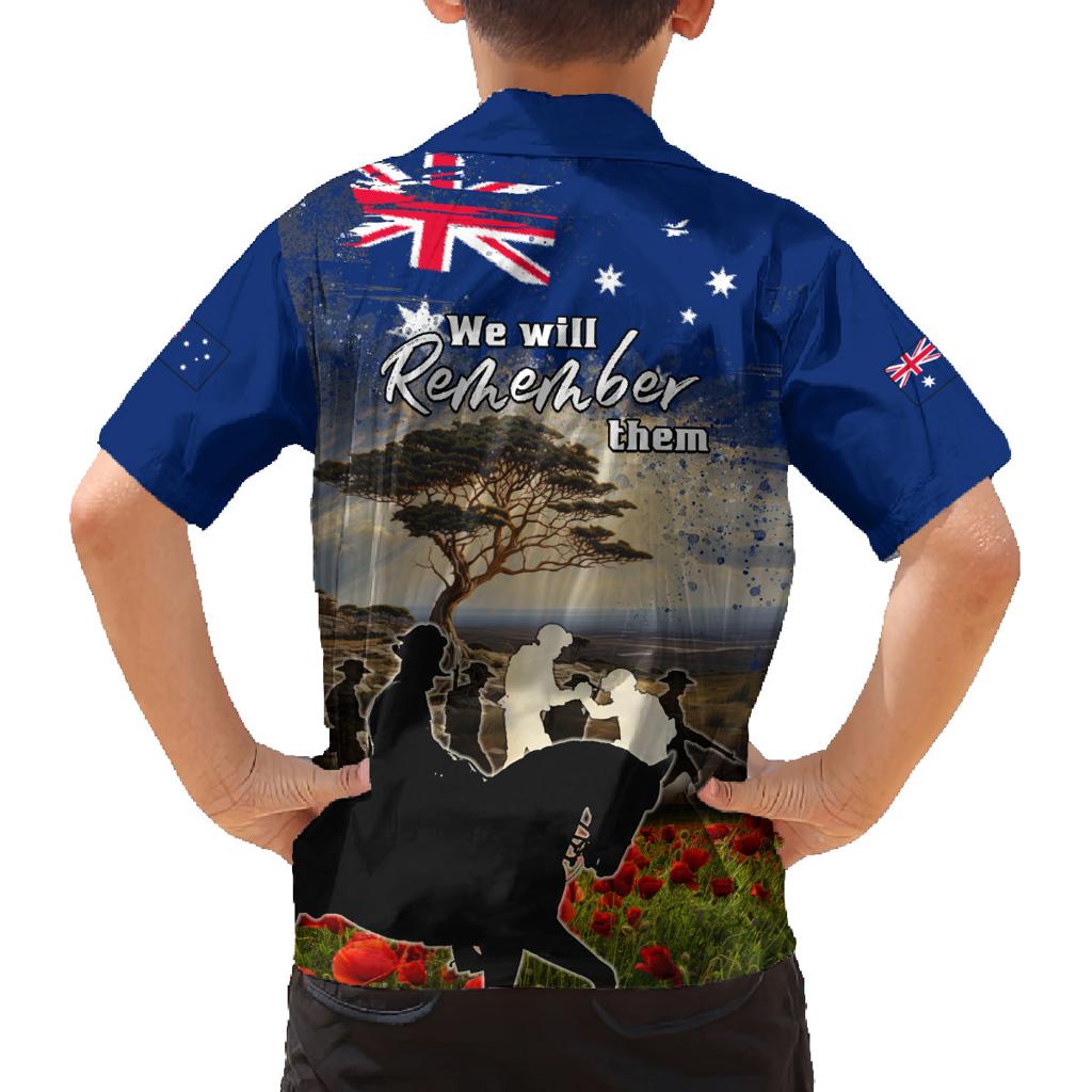 Australia ANZAC Day Family Matching Summer Maxi Dress and Hawaiian Shirt The Lonesome Pine