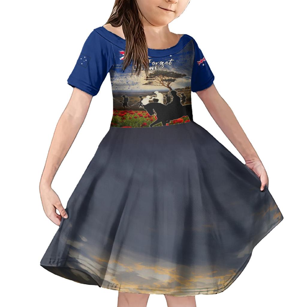 Australia ANZAC Day Family Matching Summer Maxi Dress and Hawaiian Shirt The Lonesome Pine