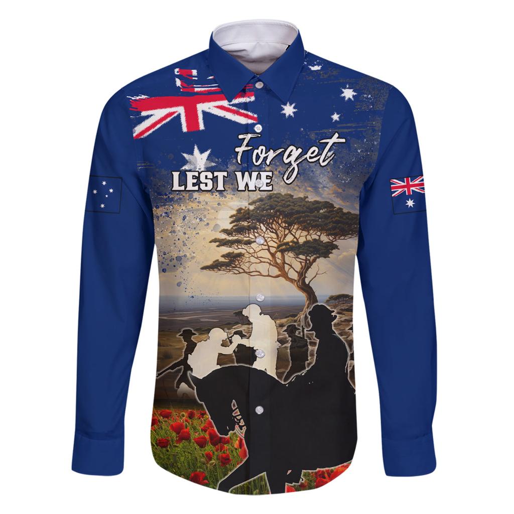 Australia ANZAC Day Family Matching Summer Maxi Dress and Hawaiian Shirt The Lonesome Pine