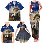 Australia ANZAC Day Family Matching Tank Maxi Dress and Hawaiian Shirt The Lonesome Pine