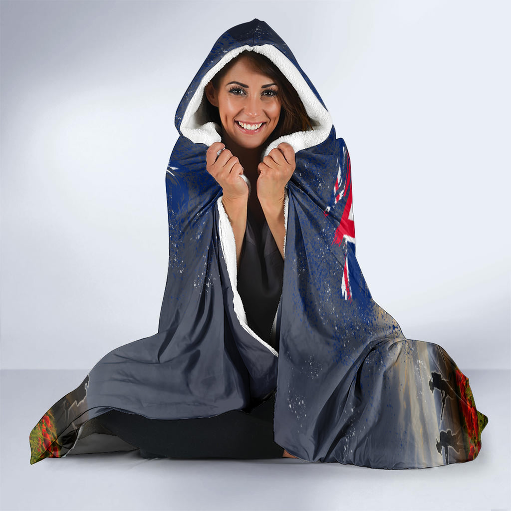 Australia ANZAC Day Hooded Blanket The Lonesome Pine