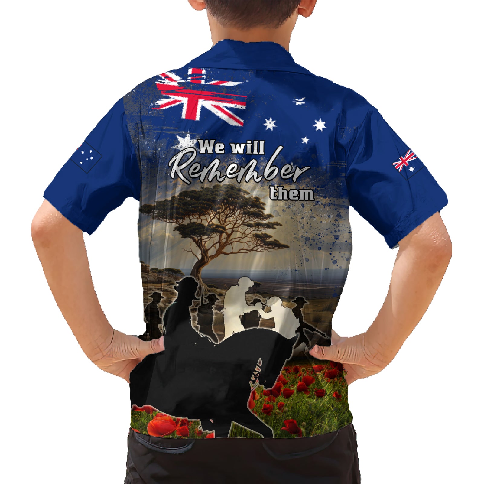 Australia ANZAC Day Kid Hawaiian Shirt The Lonesome Pine