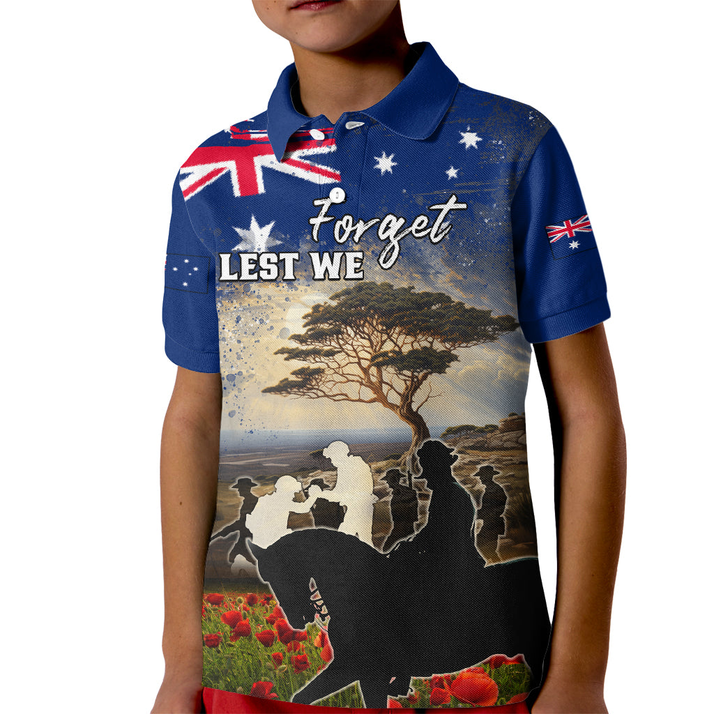 Australia ANZAC Day Kid Polo Shirt The Lonesome Pine